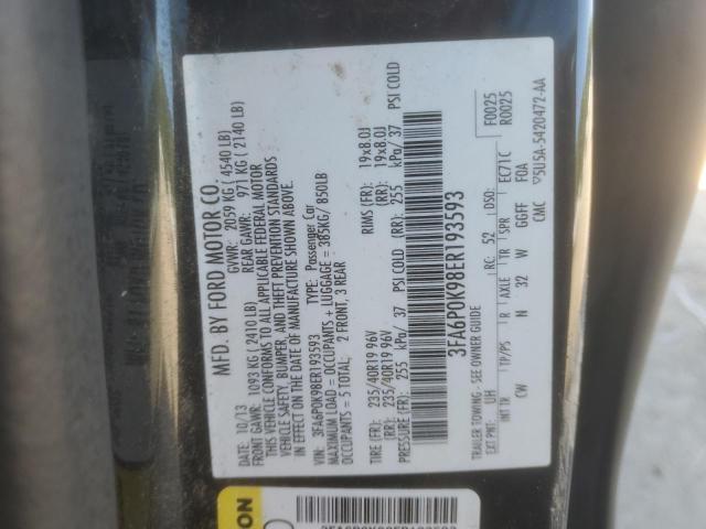 3FA6P0K98ER193593 Ford Fusion Titanium