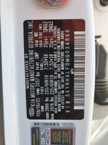 5XYRH4LF0MG034866 KIA SORENTO EX