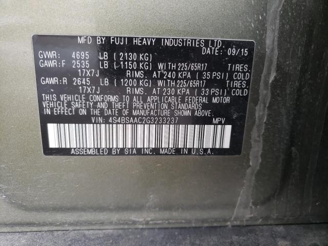 4S4BSAAC2G3233237 Subaru Outback 2.5i