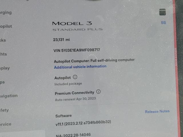 5YJ3E1EA9MF098717 Tesla MODEL 3