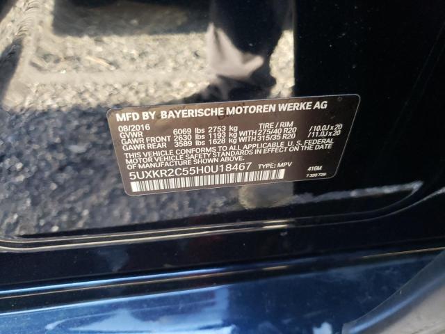 2017 BMW X5 SDRIVE3 - 5UXKR2C55H0U18467