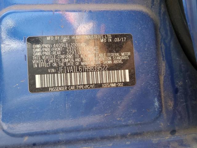 JF1VA1L67H9839522 Subaru Wrx Limited