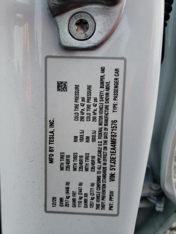5YJ3E1EA4MF871576 Tesla MODEL 3