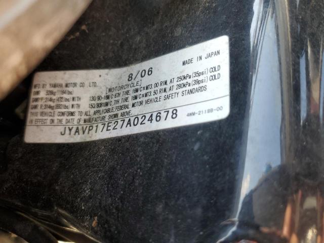 2007 YAMAHA XV1700 A JYAVP17E27A024678