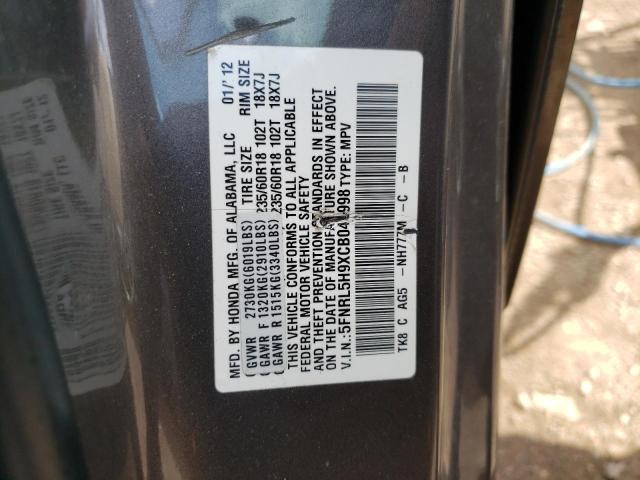 5FNRL5H9XCB045998 2012 HONDA ODYSSEY, photo no. 13