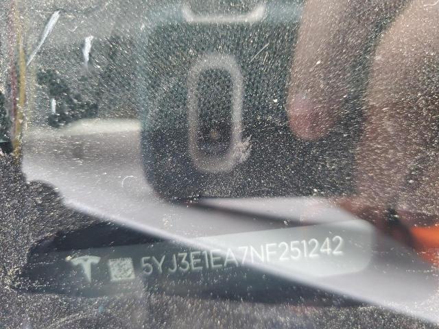 5YJ3E1EA7NF251242 Tesla MODEL 3
