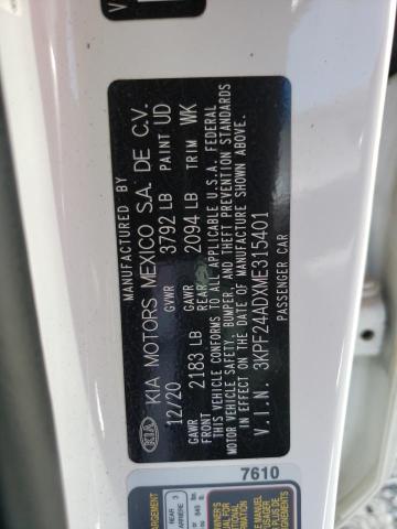 3KPF24ADXME315401 KIA FORTE FE