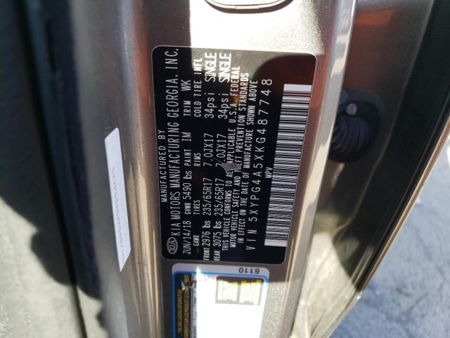 5XYPG4A5XKG487748 KIA SORENTO LX