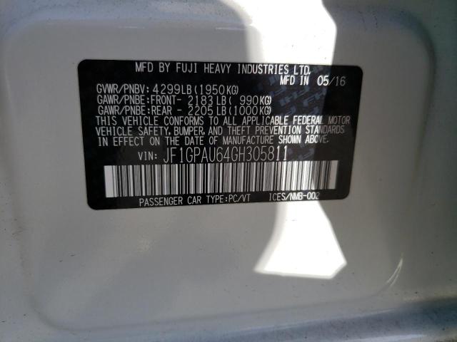 JF1GPAU64GH305811 Subaru Impreza Sport Limited