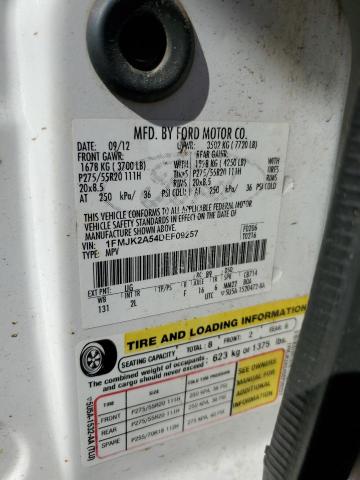 2013 Ford Expedition El Limited VIN: 1FMJK2A54DEF09257 Lot: 61372044