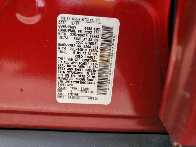 JN8AT2MT8HW398339 Nissan ROGUE S