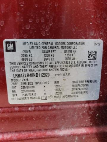 LRBAZLR48ND112920 Buick Envision Preferred