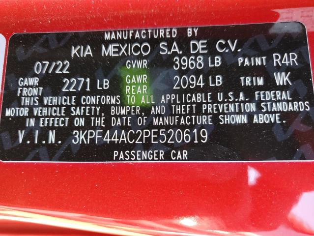 3KPF44AC2PE520619 KIA FORTE GT