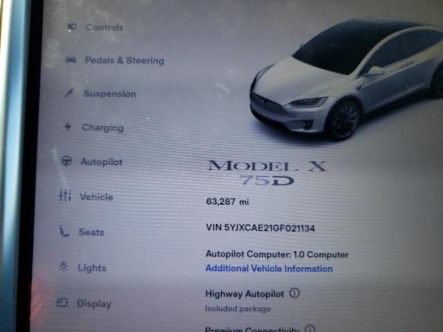 5YJXCAE21GF021134 Tesla MODEL X
