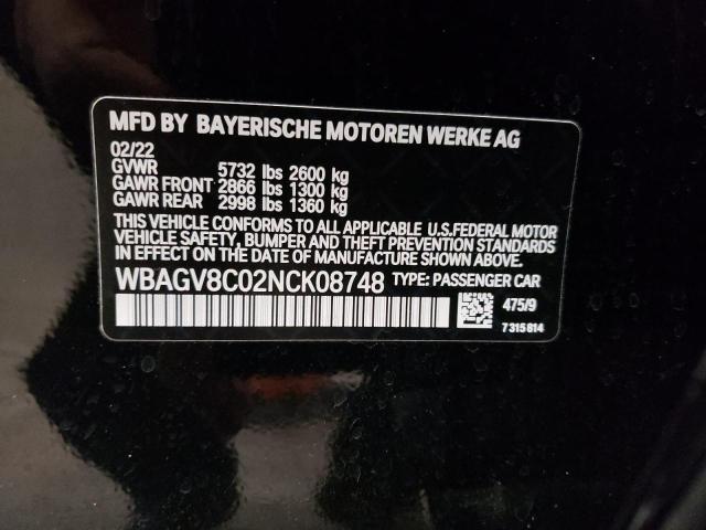 VIN WBAGV8C02NCK08748 2022 BMW 8 Series, M850XI no.13