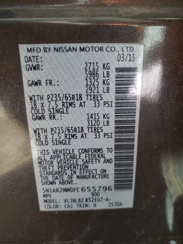 5N1AR2MM0FC655796 Nissan Pathfinder S