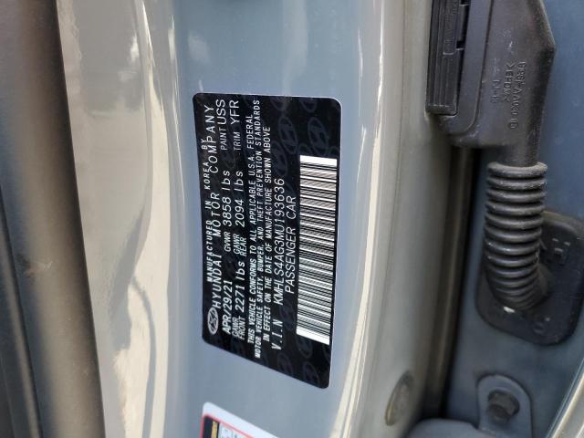 KMHLS4AG3MU193636 Hyundai ELANTRA SEL