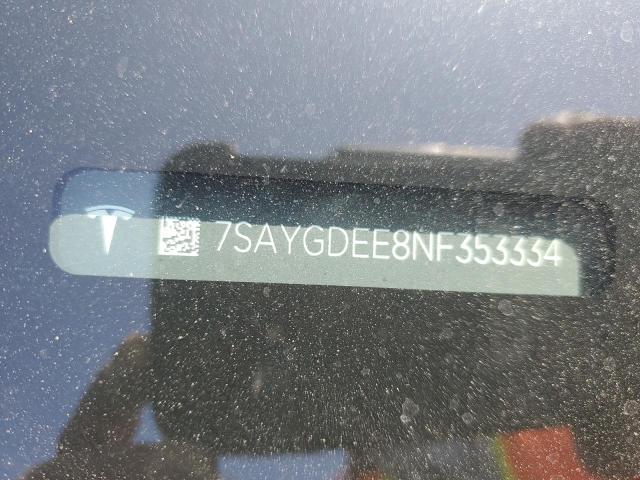 7SAYGDEE8NF353334 Tesla Model Y