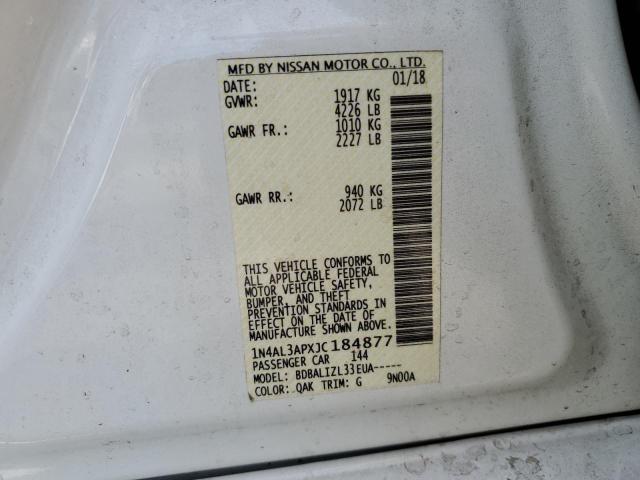 1N4AL3APXJC184877 Nissan ALTIMA 2.5
