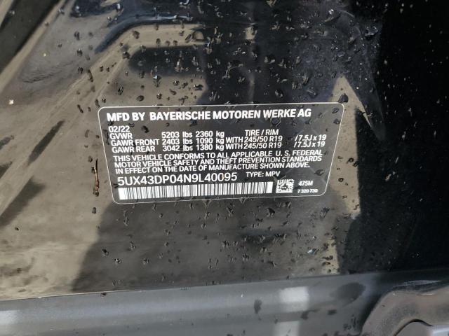 2022 BMW X3 SDRIVE3 - 5UX43DP04N9L40095
