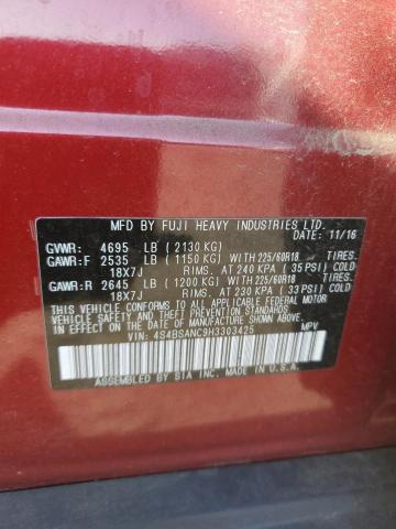 4S4BSANC9H3303425 Subaru Outback 2.5i Limited