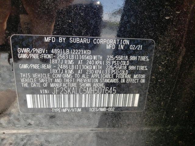 2021 SUBARU FORESTER S - JF2SKALC5MH507645