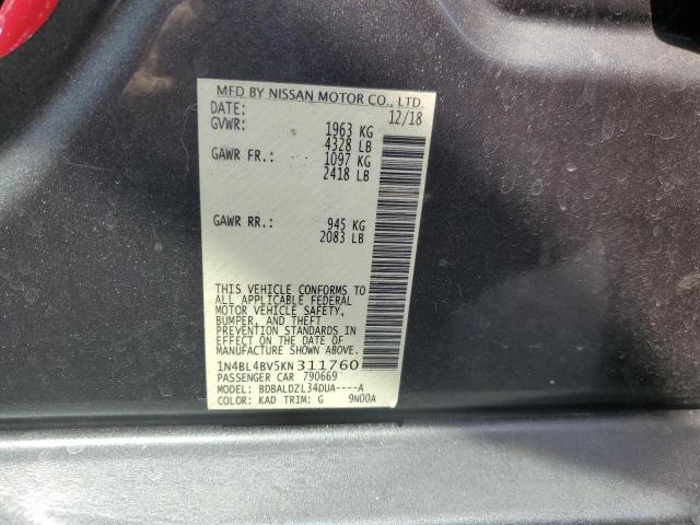 1N4BL4BV5KN311760 Nissan ALTIMA S