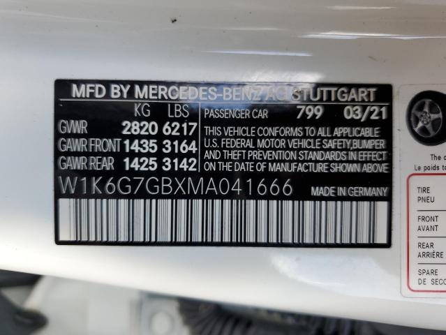 2021 MERCEDES-BENZ S 580 4MAT - W1K6G7GBXMA041666