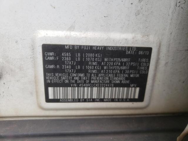 4S4BRCLCXE3224478 Subaru Outback 2.5i Limited