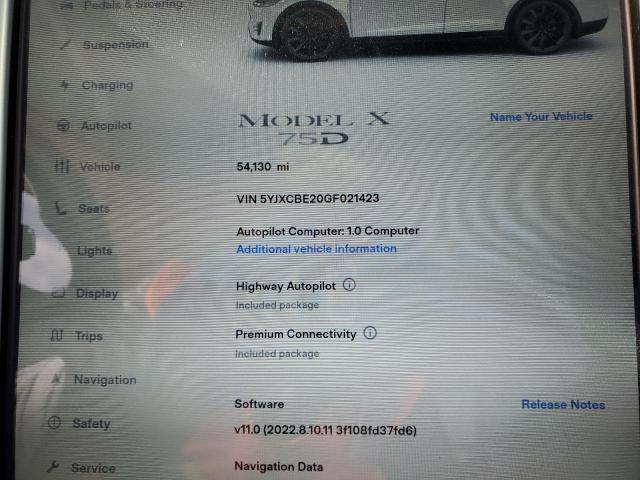 5YJXCBE20GF021423 Tesla MODEL X