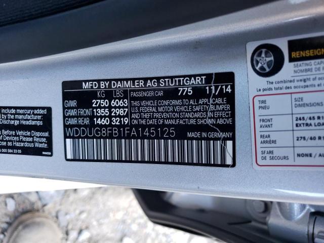 2015 MERCEDES-BENZ S 550 4MAT - WDDUG8FB1FA145125