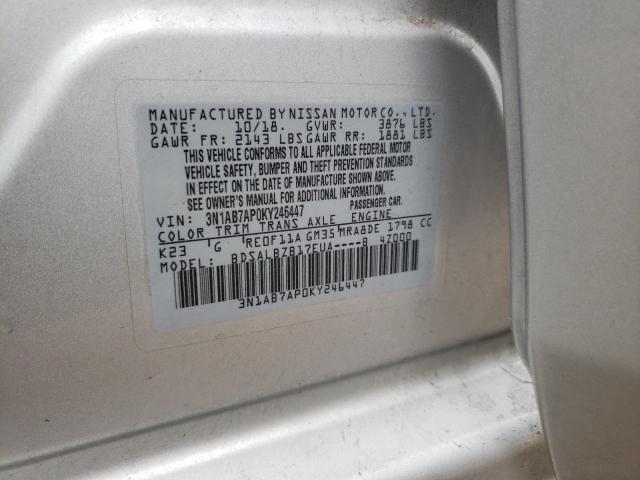 3N1AB7AP0KY246447 Nissan SENTRA S