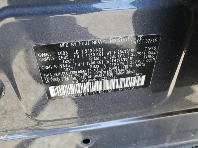 4S4BSANC2G3200197 Subaru Outback 2.5i Limited