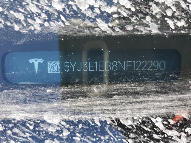 5YJ3E1EB8NF122290 Tesla MODEL 3