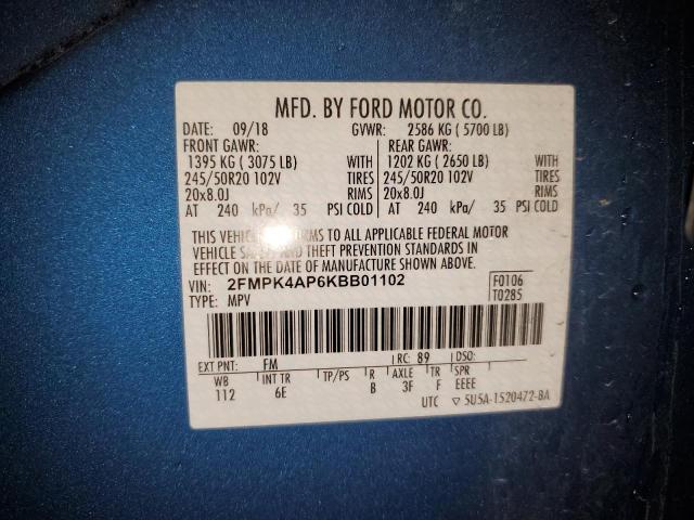 2019 FORD EDGE ST - 2FMPK4AP6KBB01102