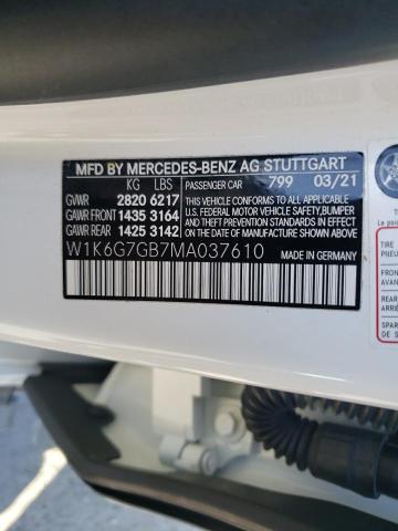 2021 MERCEDES-BENZ S 580 4MAT - W1K6G7GB7MA037610