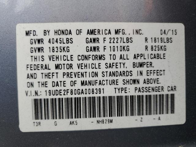 19UDE2F80GA008391 Acura Ilx Premium Tech