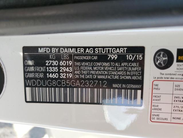 WDDUG8CB5GA232712 Mercedes-Benz S 550