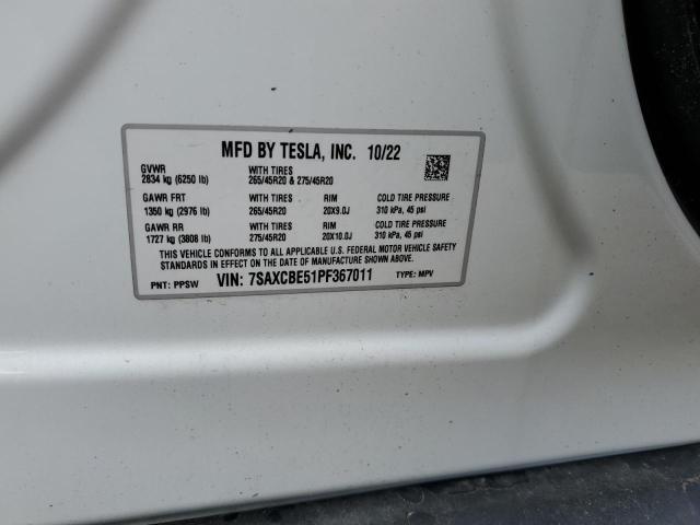 7SAXCBE51PF367011 Tesla MODEL X
