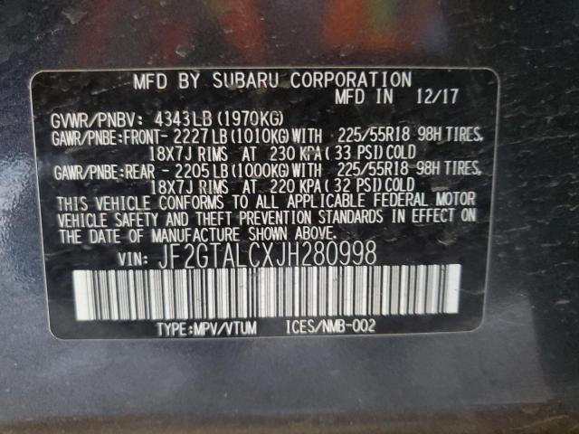 JF2GTALCXJH280998 Subaru Crosstrek Limited