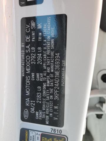 3KPF24AD1ME369394 KIA FORTE FE