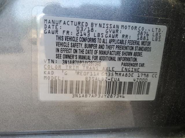 2018 NISSAN SENTRA 1.8 - 3N1AB7AP3JY287346