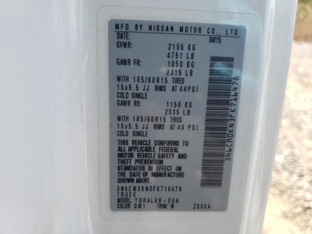 2015 NISSAN NV200 2.5S - 3N6CM0KN3FK716478