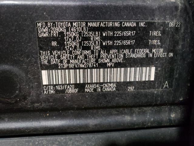 2022 TOYOTA RAV4 XLE - 2T3P1RFV7NW278741