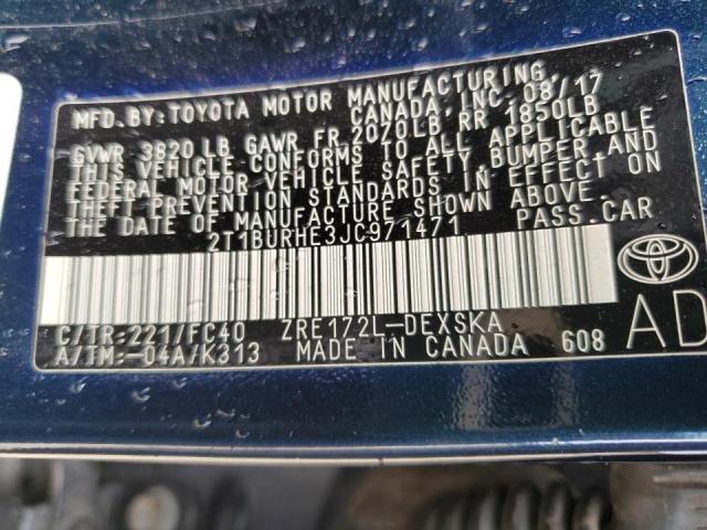 2018 TOYOTA COROLLA L - 2T1BURHE3JC971471
