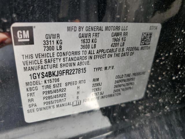 2015 CADILLAC ESCALADE L - 1GYS4BKJ9FR227815