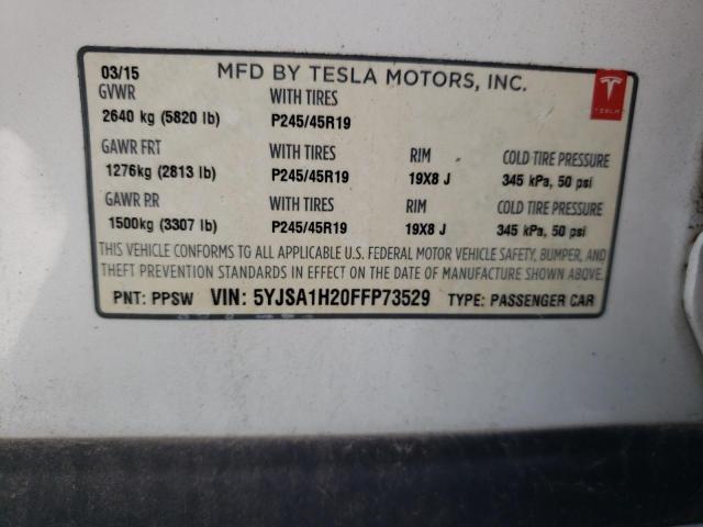 5YJSA1H20FFP73529 Tesla Model S 85d