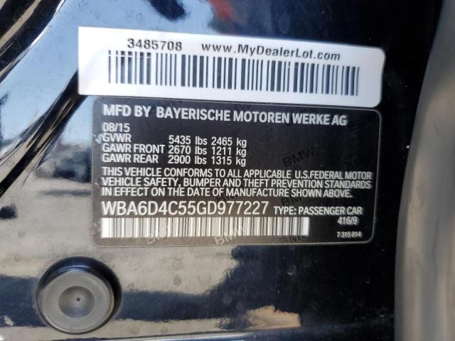 WBA6D4C55GD977227 BMW 650 I Gran Coupe