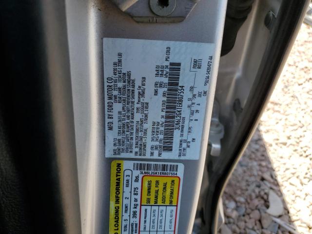 3LN6L2GK1ER807554 Lincoln MKZ