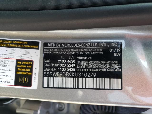 55SWF8DB9KU310279 Mercedes-Benz C 300